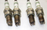 Badly worn sparkplugs